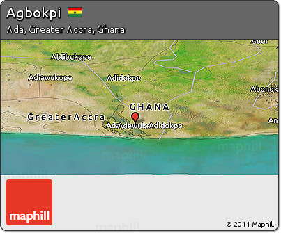 Satellite Panoramic Map of Agbokpi