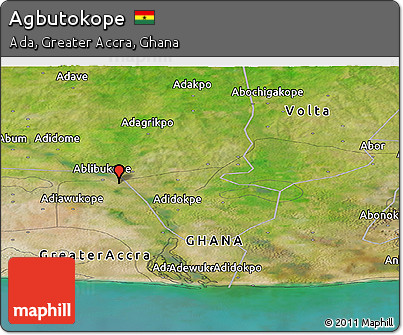 Satellite Panoramic Map of Agbutokope