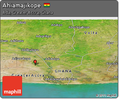 Satellite Panoramic Map of Ahiamajikope