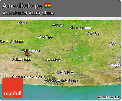 Satellite Panoramic Map of Amedikukope