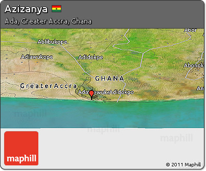 Satellite Panoramic Map of Azizanya