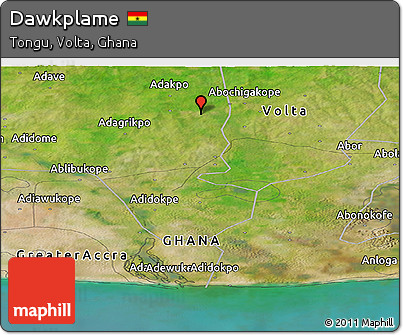 Satellite Panoramic Map of Dawkplame