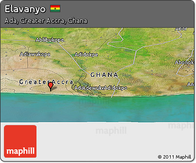 Satellite Panoramic Map of Elavanyo