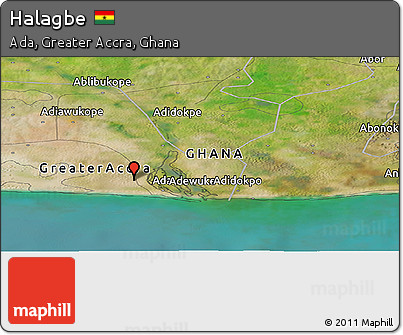 Satellite Panoramic Map of Halagbe