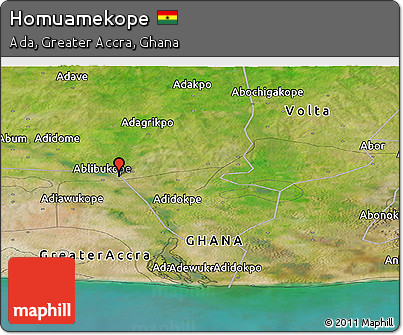 Satellite Panoramic Map of Homuamekope