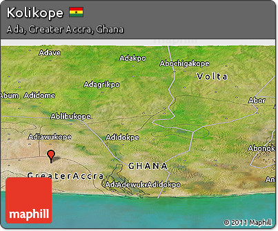 Satellite Panoramic Map of Kolikope