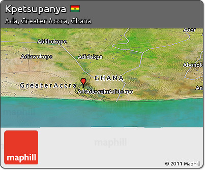 Satellite Panoramic Map of Kpetsupanya