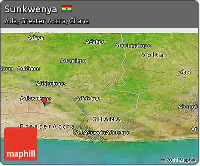 Satellite Panoramic Map of Sunkwenya