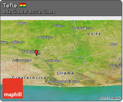 Satellite Panoramic Map of Tefle