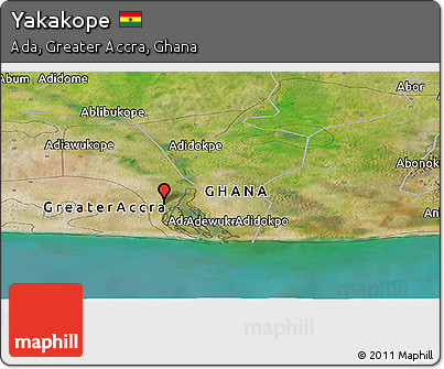 Satellite Panoramic Map of Yakakope