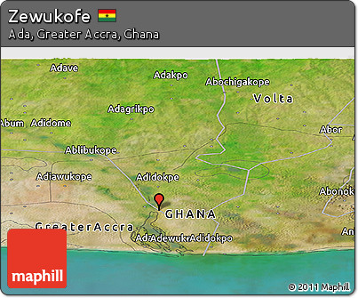 Satellite Panoramic Map of Zewukofe