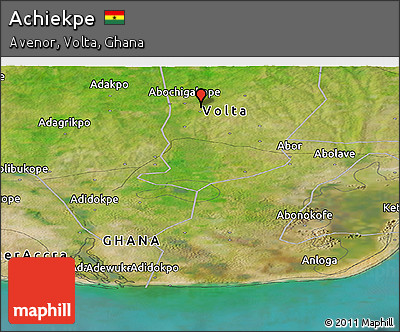 Satellite Panoramic Map of Achiekpe