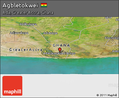 Satellite Panoramic Map of Agbletokwei