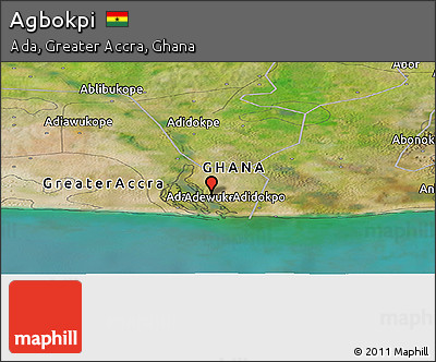 Satellite Panoramic Map of Agbokpi