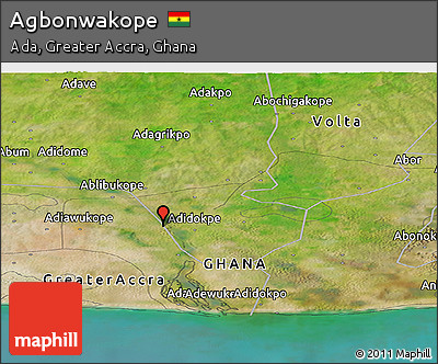 Satellite Panoramic Map of Agbonwakope