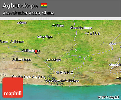 Satellite Panoramic Map of Agbutokope