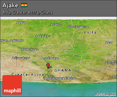 Satellite Panoramic Map of Ajake