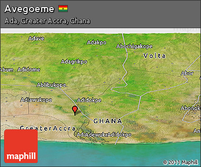 Satellite Panoramic Map of Avegoeme