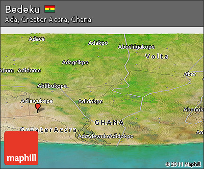 Satellite Panoramic Map of Bedeku