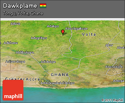 Satellite Panoramic Map of Dawkplame