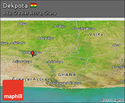 Satellite Panoramic Map of Dekpota