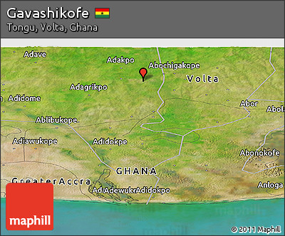 Satellite Panoramic Map of Gavashikofe