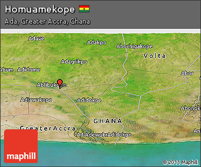 Satellite Panoramic Map of Homuamekope
