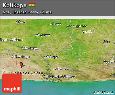 Satellite Panoramic Map of Kolikope