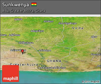 Satellite Panoramic Map of Sunkwenya