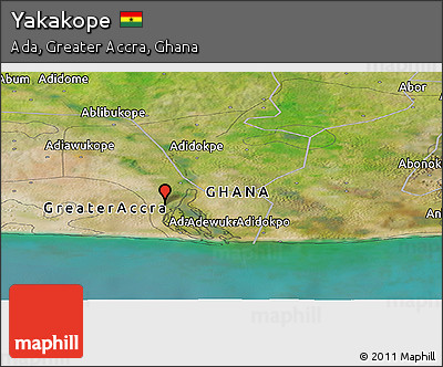 Satellite Panoramic Map of Yakakope