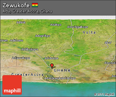 Satellite Panoramic Map of Zewukofe
