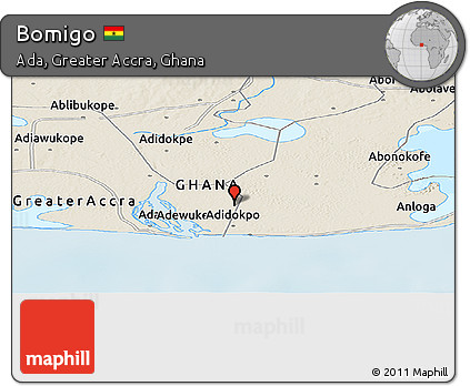 Shaded Relief Panoramic Map of Bomigo