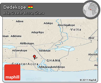 Shaded Relief Panoramic Map of Dedekope