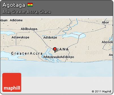 Shaded Relief Panoramic Map of Agotaga