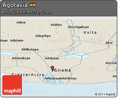 Shaded Relief Panoramic Map of Agotavia