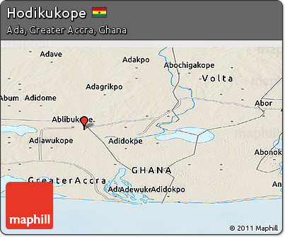Shaded Relief Panoramic Map of Hodikukope