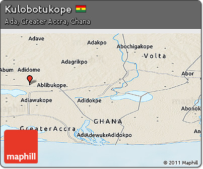 Shaded Relief Panoramic Map of Kulobotukope