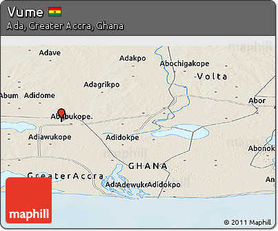 Shaded Relief Panoramic Map of Vume