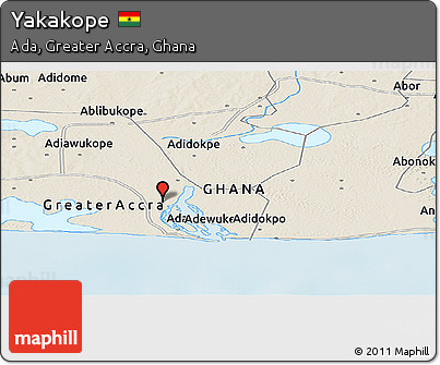 Shaded Relief Panoramic Map of Yakakope