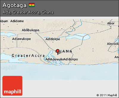 Shaded Relief Panoramic Map of Agotaga