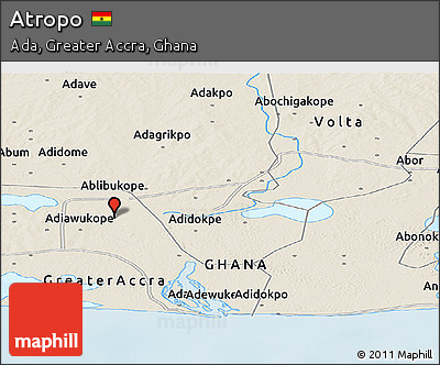 Shaded Relief Panoramic Map of Atropo