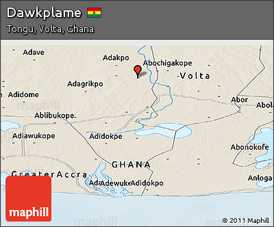 Shaded Relief Panoramic Map of Dawkplame