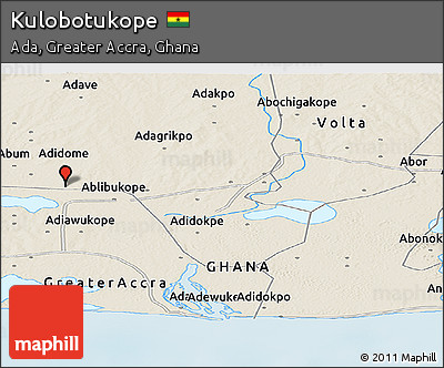 Shaded Relief Panoramic Map of Kulobotukope