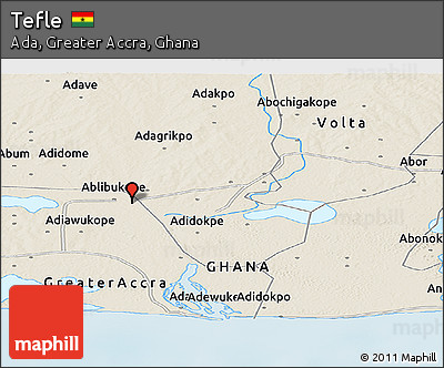 Shaded Relief Panoramic Map of Tefle