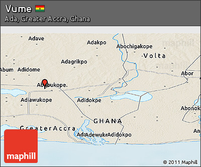 Shaded Relief Panoramic Map of Vume