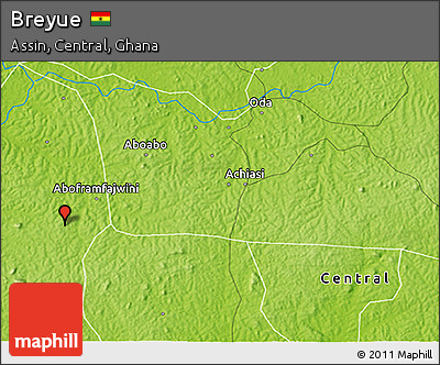 Physical 3D Map of Breyue