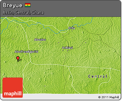 Physical 3D Map of Breyue