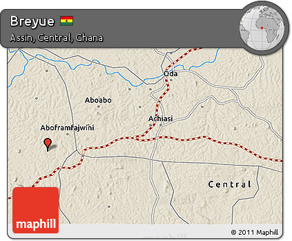 Shaded Relief 3D Map of Breyue