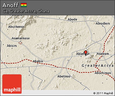 Shaded Relief 3D Map of Anoff
