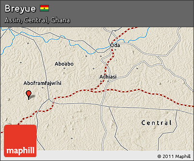 Shaded Relief 3D Map of Breyue